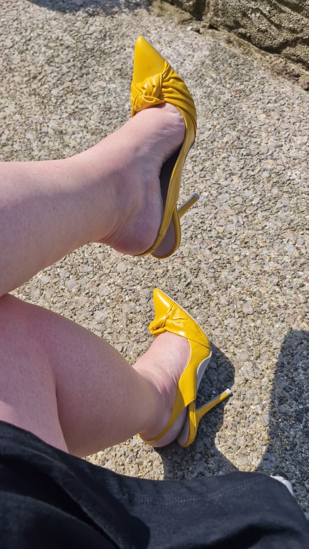 Yellow Slingbacks by Zara