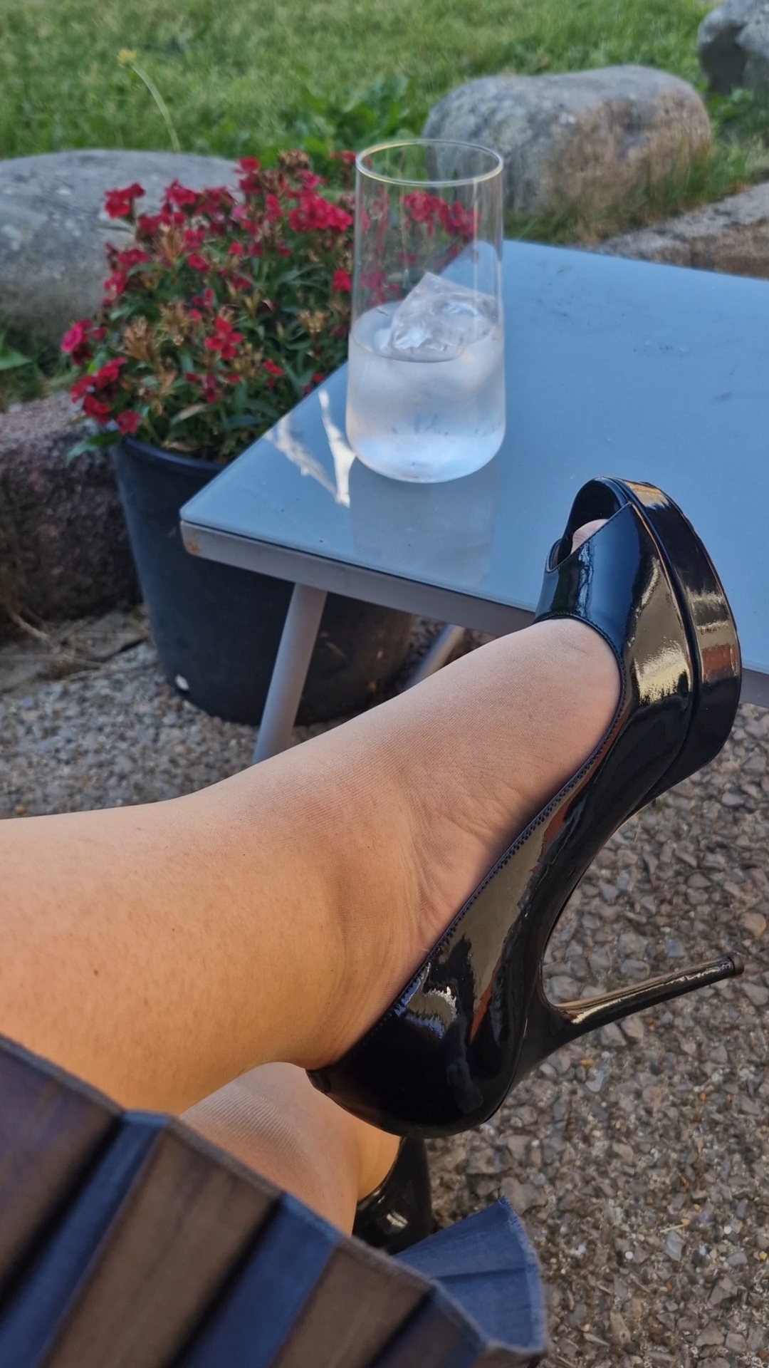 Black Patent Leather Platform Peep Toe by Jimmy Choo