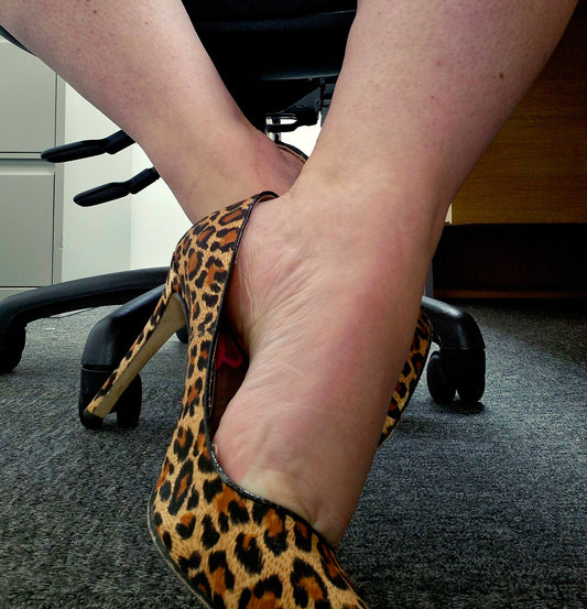 Leopard Print Lipsy Heels, well worn UK6