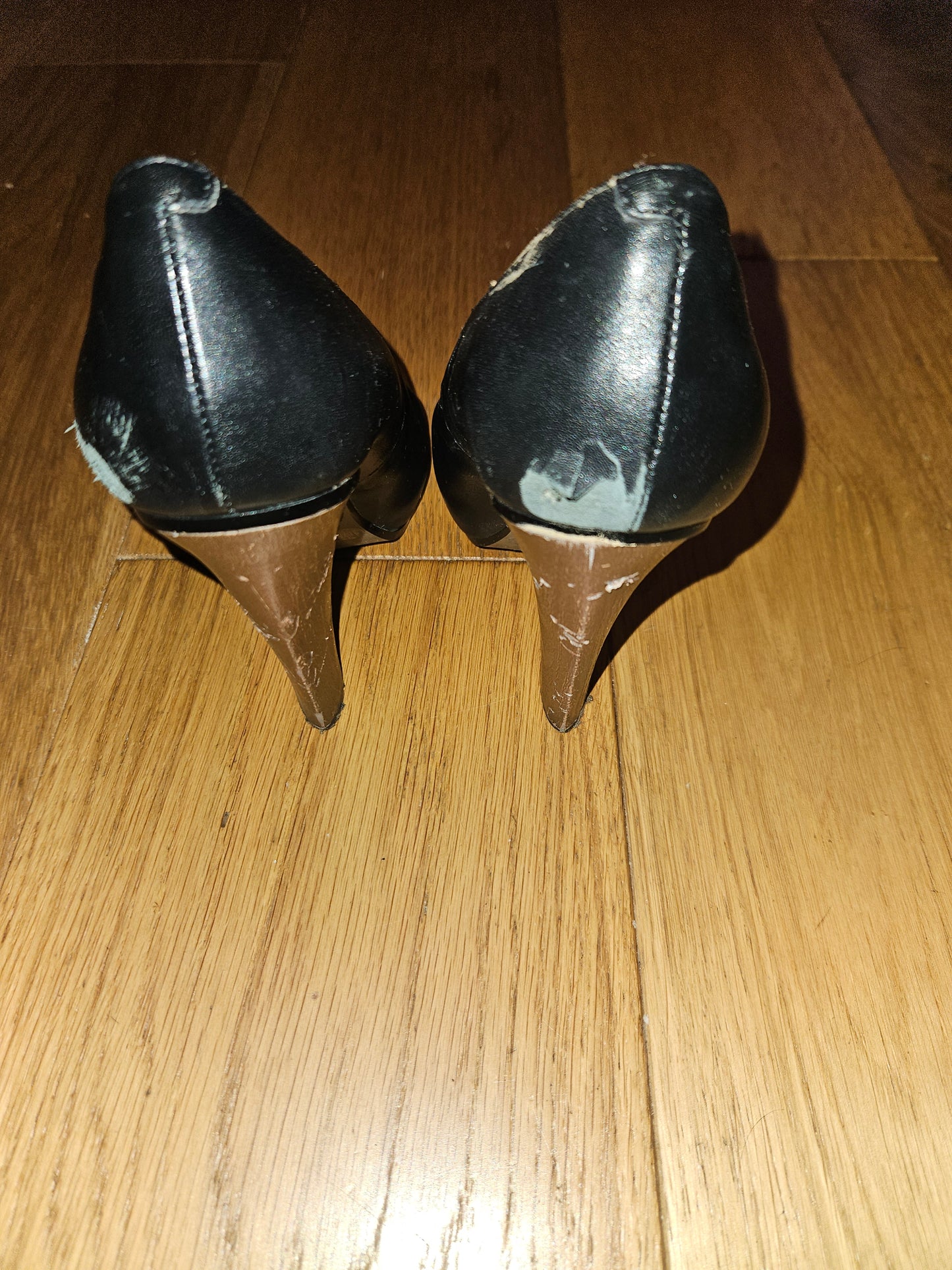 Trashed and Beautiful Black Heels, UK5