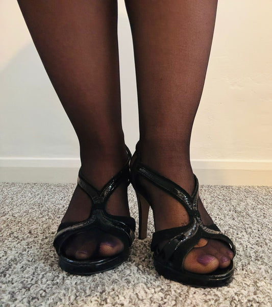 Strappy Heels and 15 Denier tights